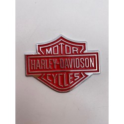 Placa emblema Harley Davidson rojo 57mm x 45mm