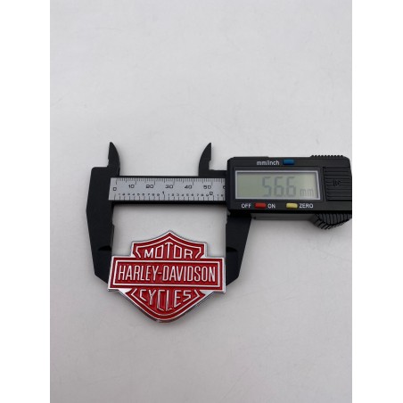 Placa emblema Harley Davidson rojo 57mm x 45mm