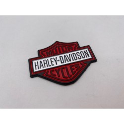 Placa emblema Harley Davidson rojo y blanco 57mm x 45mm