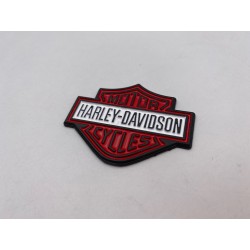 Placa emblema Harley Davidson rojo y blanco 57mm x 45mm