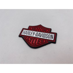 PLACA EMBLEMA HARLEY DAVIDSON ROJO Y BLANCO 57mm x 45mm