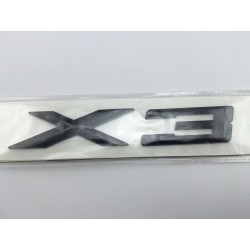 Emblema trasero BMW x3 negro