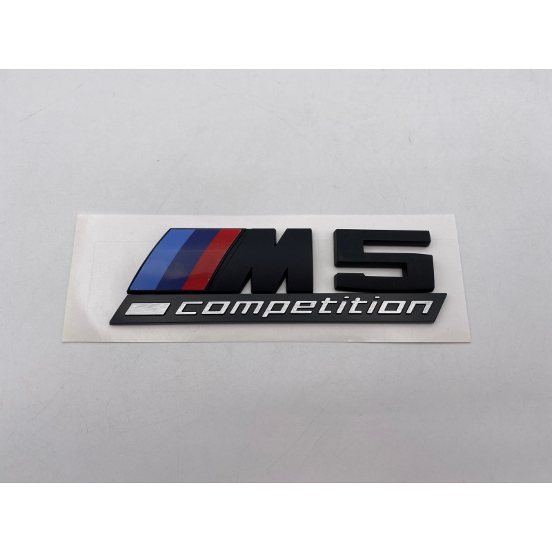 Emblema trasero bmw M5 competition negro