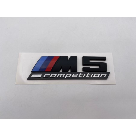 Emblema trasero bmw M5 competition negro