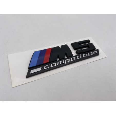 Emblema trasero bmw M5 competition negro
