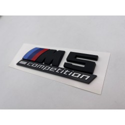 Emblema trasero bmw M5 competition negro