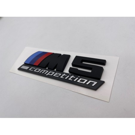 Emblema trasero bmw M5 competition negro