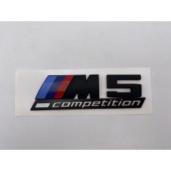 Emblema trasero bmw M5 competition negro