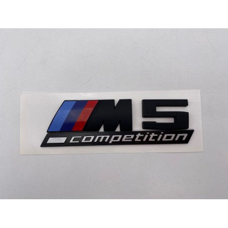 Emblema trasero bmw M5 competition negro