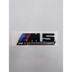 Emblema trasero bmw M5 competition negro