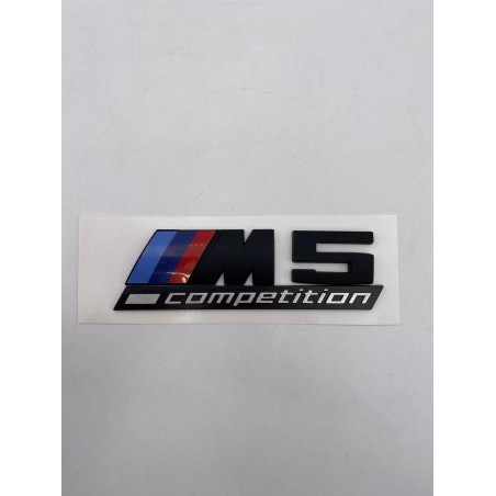 Emblema trasero bmw M5 competition negro