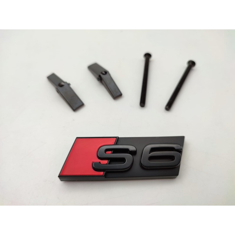 EMBLEMA DE PARRILLA AUDI S6 NEGRO