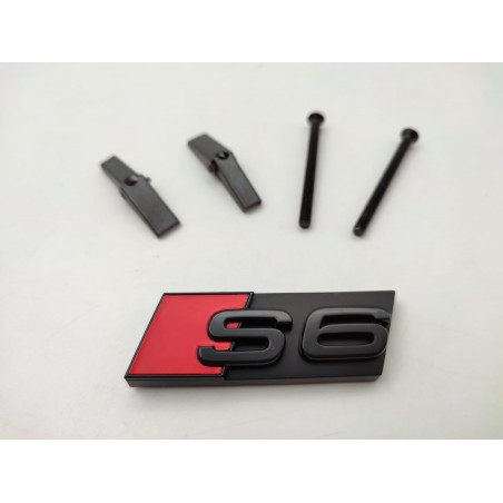 EMBLEMA DE PARRILLA AUDI S6 NEGRO