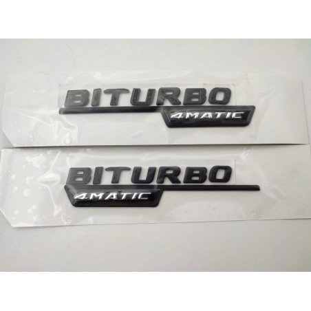 Emblemas laterales Mercedes-Benz biturbo 4matic