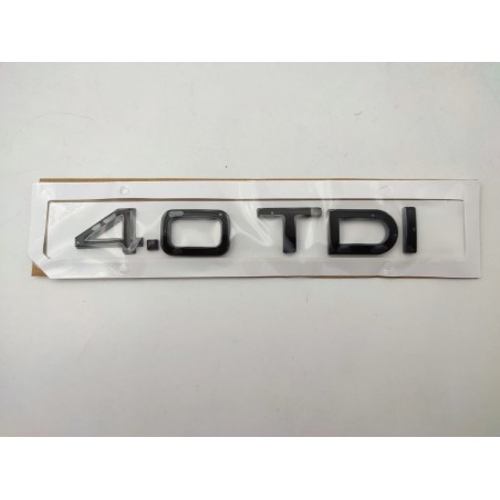 Emblema Trasero AUDI 4.0 TDI Negro