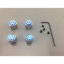 Tapones de valvulas con antirrobo VW azul