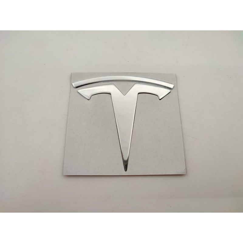 EMBLEMA TESLA PLATA