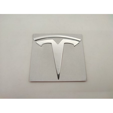EMBLEMA TESLA PLATA