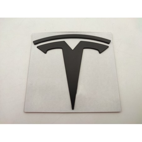 EMBLEMA TESLA NEGRO