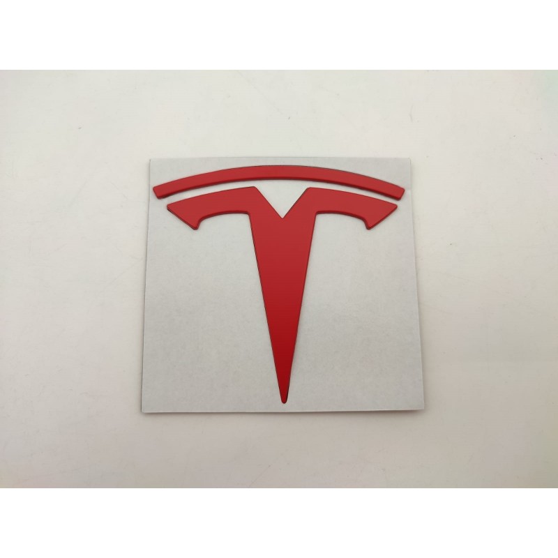 EMBLEMA TESLA ROJO