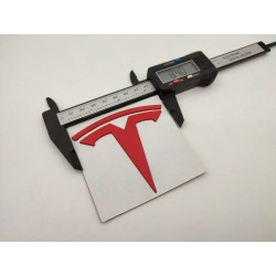 EMBLEMA TESLA ROJO