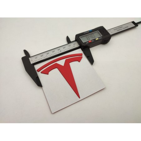 EMBLEMA TESLA ROJO