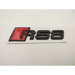 Emblema trasero audi rs8 negro