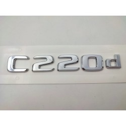 NUEVO EMBLEMA LETRAS MERCEDES BENZ CLASE C C220d CROMADAS