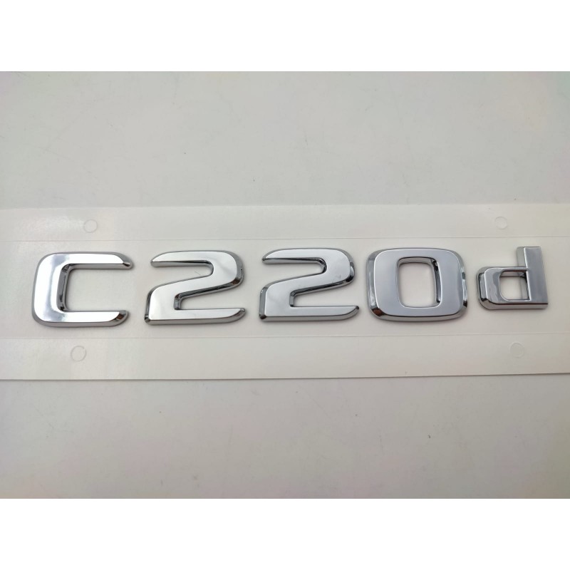 NUEVO EMBLEMA LETRAS MERCEDES BENZ CLASE C C220d CROMADAS