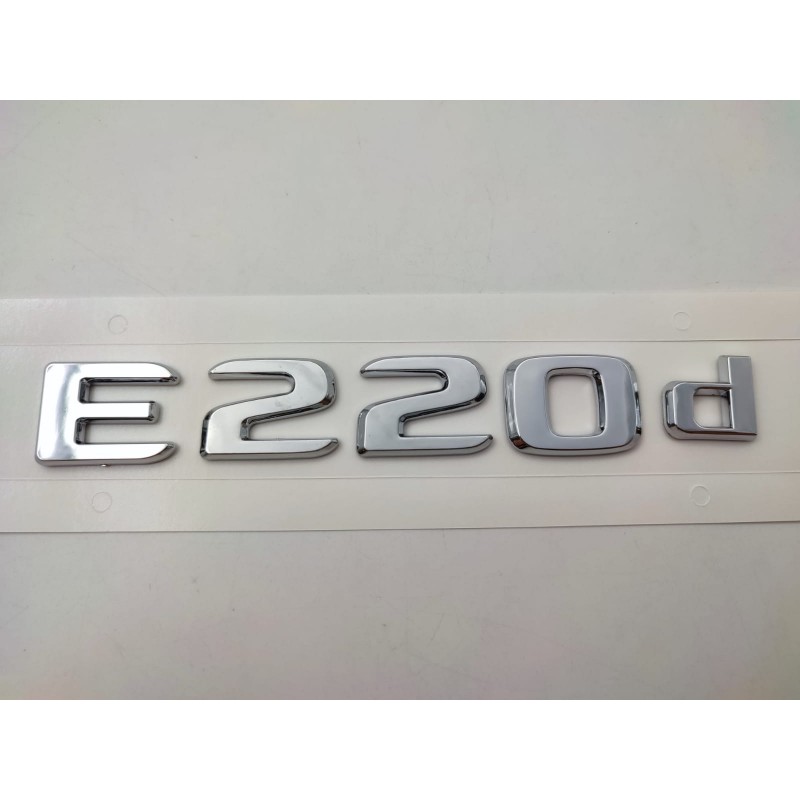 NUEVO EMBLEMA LETRAS MERCEDES BENZ CLASE E E220d CROMADAS