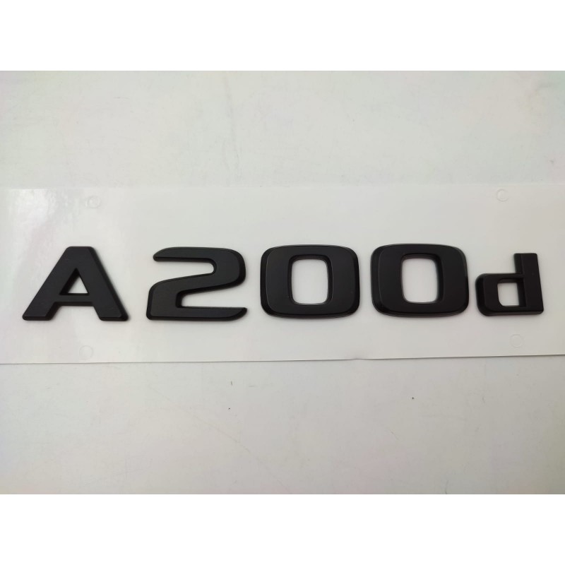 NUEVO EMBLEMA LETRAS MERCEDES BENZ CLASE A A200d NEGRAS