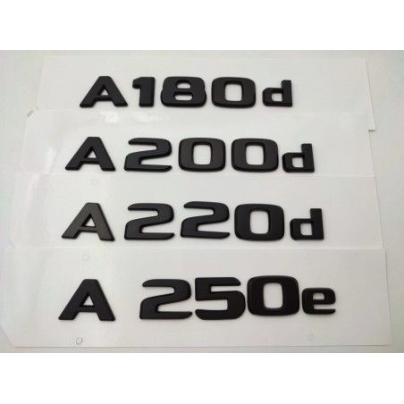 NUEVO EMBLEMA LETRAS MERCEDES BENZ CLASE A A200d NEGRAS