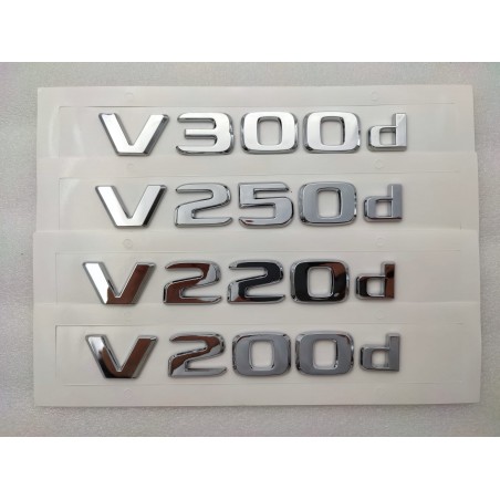 NUEVO EMBLEMA LETRAS MERCEDES BENZ CLASE V V250d CROMADAS