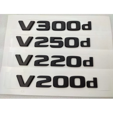 NUEVO EMBLEMA LETRAS MERCEDES BENZ CLASE V V200d NEGRAS