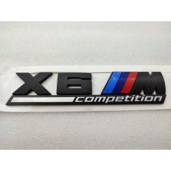 Emblema trasero bmw x6 competition negro