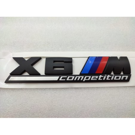 EMBLEMA TRASERO BMW X6 COMPETITION NEGRO