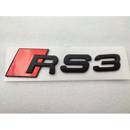 EMBLEMA TRASERO AUDI RS3 NEGRO