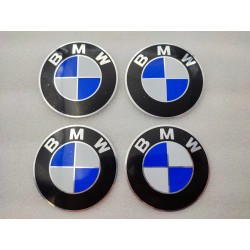 Chapas de centro de rueda BMW azul 70mm