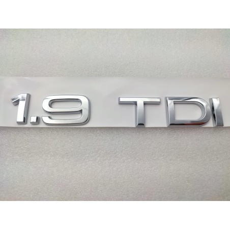 EMBLEMA TRASERO AUDI 1.9 TDI CROMADO