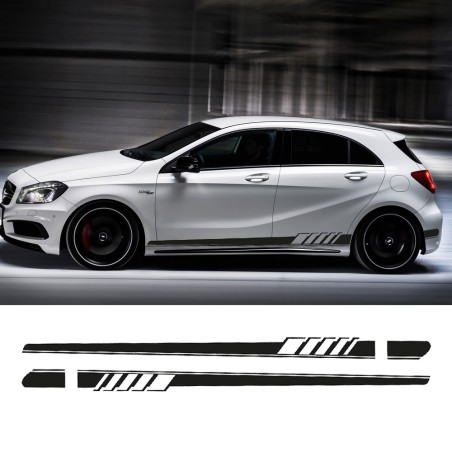 VINILOS LATERALES MERCEDES AMG A45 NEGROS 250cm