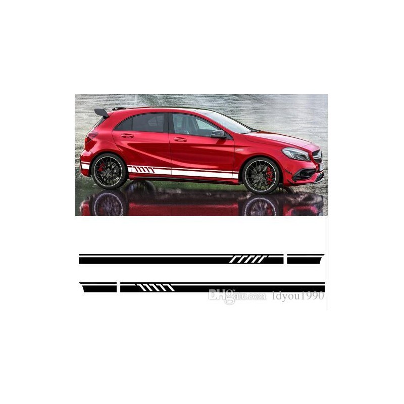 Vinilos laterales mercedes amg a45 blancos 210cm