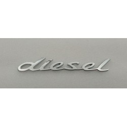 Emblema letras porsche diesel plata