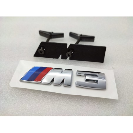 EMBLEMA PARRILLA BMW M3 COLOR PLATA