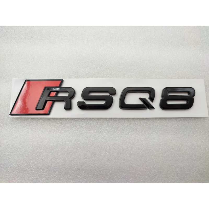 Emblema trasero audi rsq8 negro