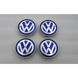 Centros de rueda Volkswagen azul 68mm