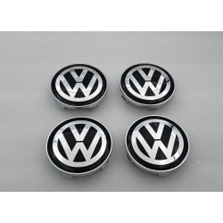 Centros de rueda Volkswagen negro 68mm