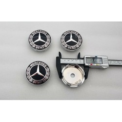 Centro de rueda Mercedes negras 60mm