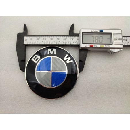CHAPA ADHESIVA BMW AZUL CARBONO 78MM