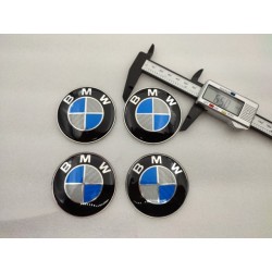Chapas de centro de rueda BMW azul carbono 65mm