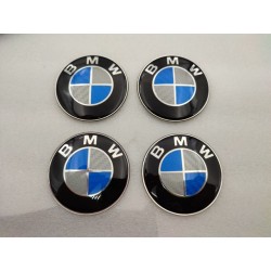 Chapas de centro de rueda BMW azul carbono 65mm